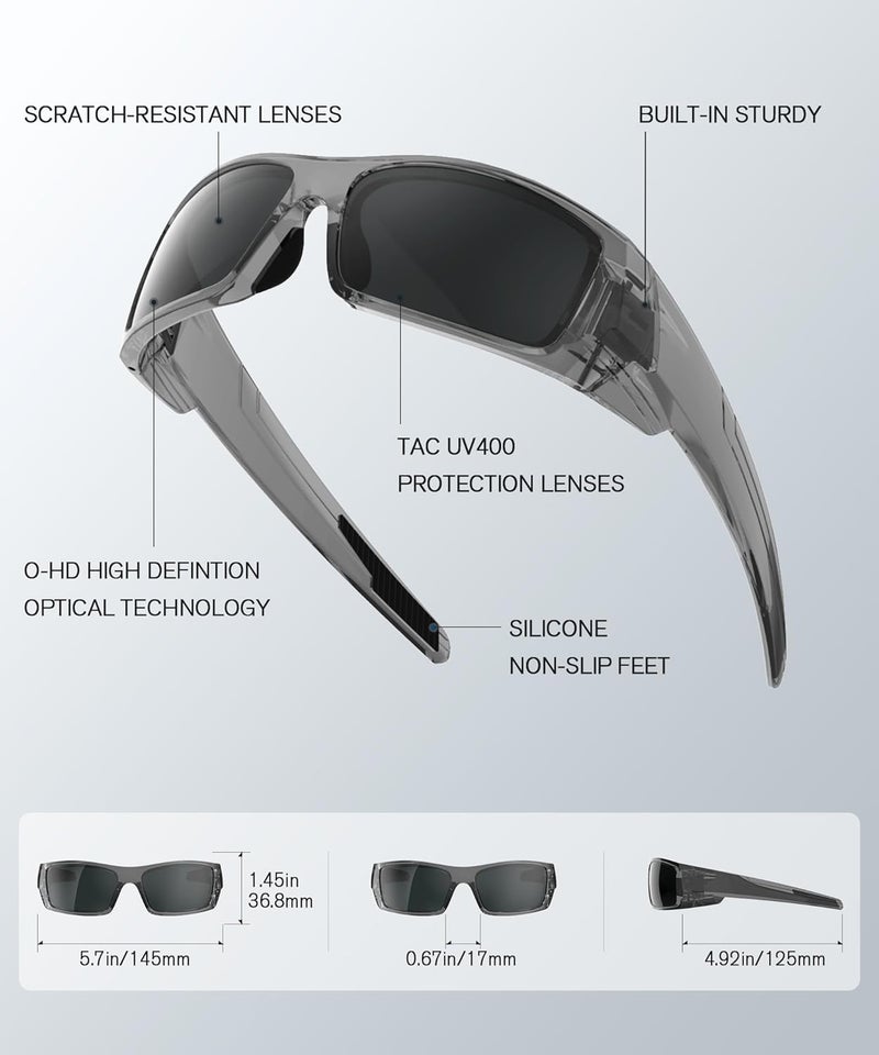 QALLY Store Sports Sunglasses-Men Polarized Mens-Sunglasses: Wrap Around Sun Glasses for Cycling Fishing with UV400 Protection - Image 4